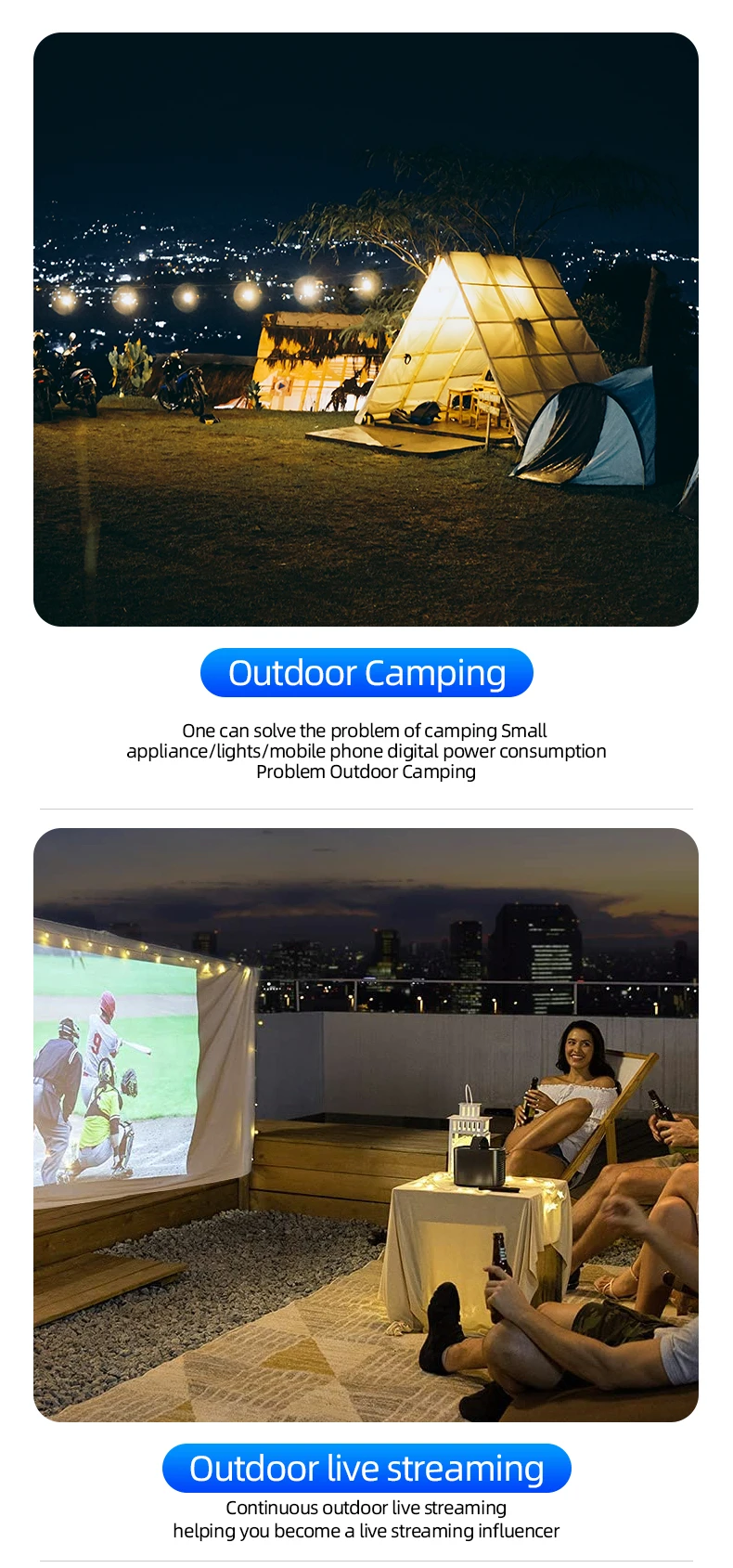 Sharmeal Wholesale 200W Portable Power Station with AC Solar Car Charger for Outdoor Activities