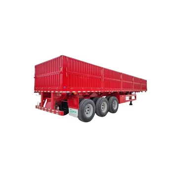The new fashion 3 axle 40ft side wall cargo semi trailer 30ton dropside fence High Quality semi trailer