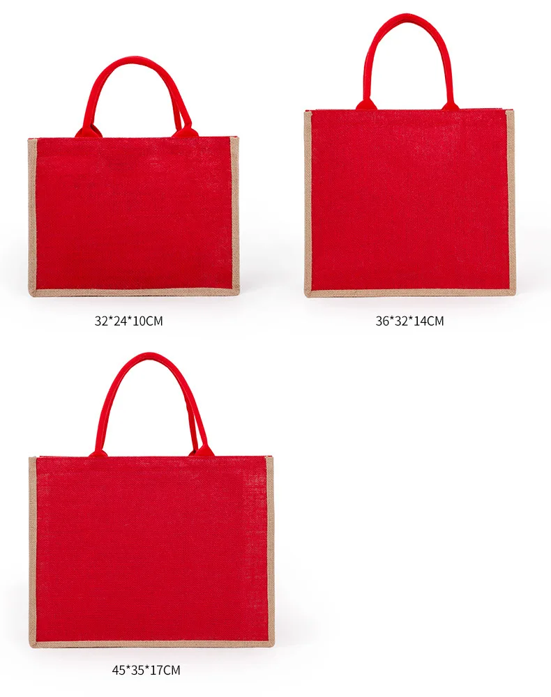 Christmas Gift Shopping Personalized Large Wedding Favor Beach Tote Bag Custom Name on Burlap Jute for Bridesmaid supplier