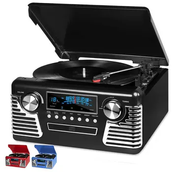 other home audio AM FM Radio CD Player gramophone vinyl lp record player phonograph recorder player usb wireless turntable