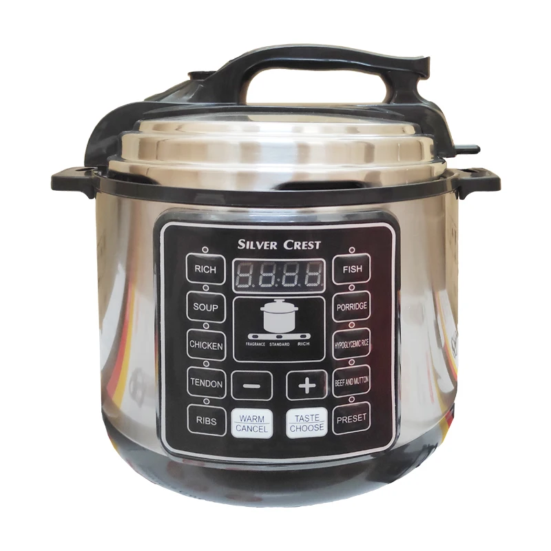 Silver Crest 6l Stainless Steel 10 In 1 Lcd Home Digital Rice Cooker Electric Pressure Cooker - Buy Pressure Cooker,Electric Pressure Cooker,Silver Crest 5l 10 In 1 Stainless Steel