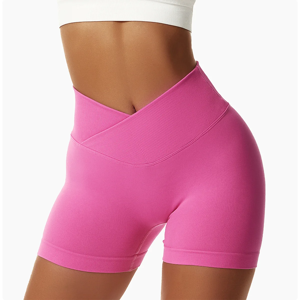 Hot Gym Clothing Seamless Yoga Pants Women Yoga Shorts Tights V Waist