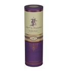 Box Wine Custom Gold Foil Round Tube Kraft Cardboard Box Case For Wine Brandy Spirit Alcohol Packaging