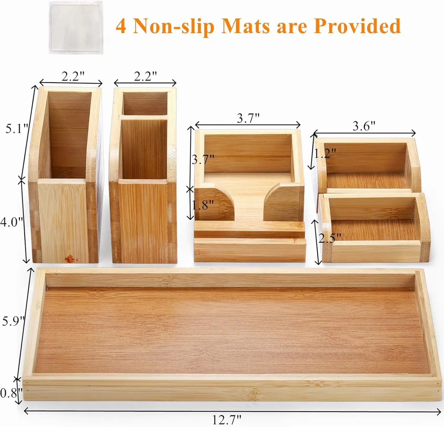product detachable bamboo desk organizer multifunctional makeup caddy desktop storage for office cosmetic stationery wholesale-1