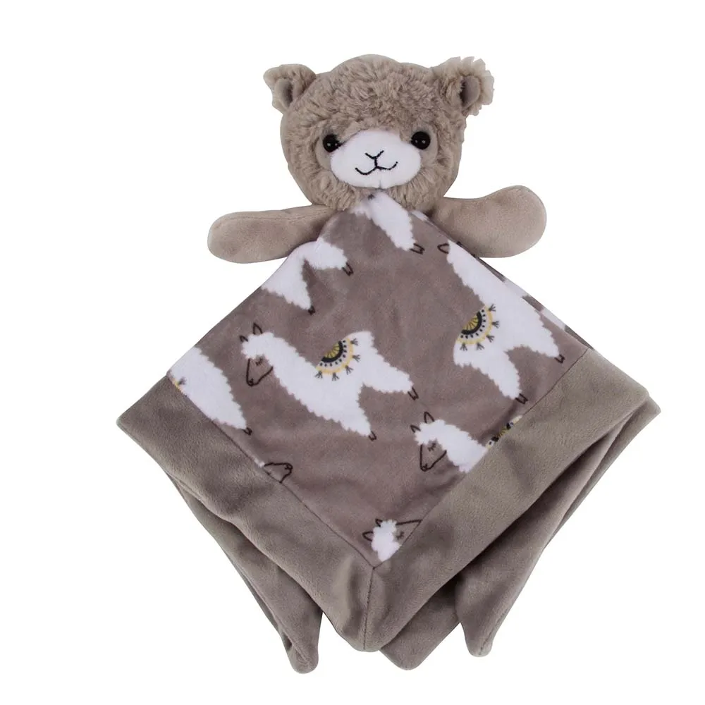 newborn soft cuddly organic plush bear animal baby comforter toy