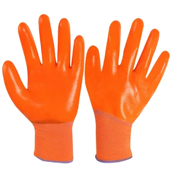 GC3001 Heavy duty Seamless Nylon Polyester liner PVC full coating safety protective work gloves