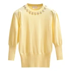 Wholesale fashionable custom knitted sweaters ladies sweater custom sweaters