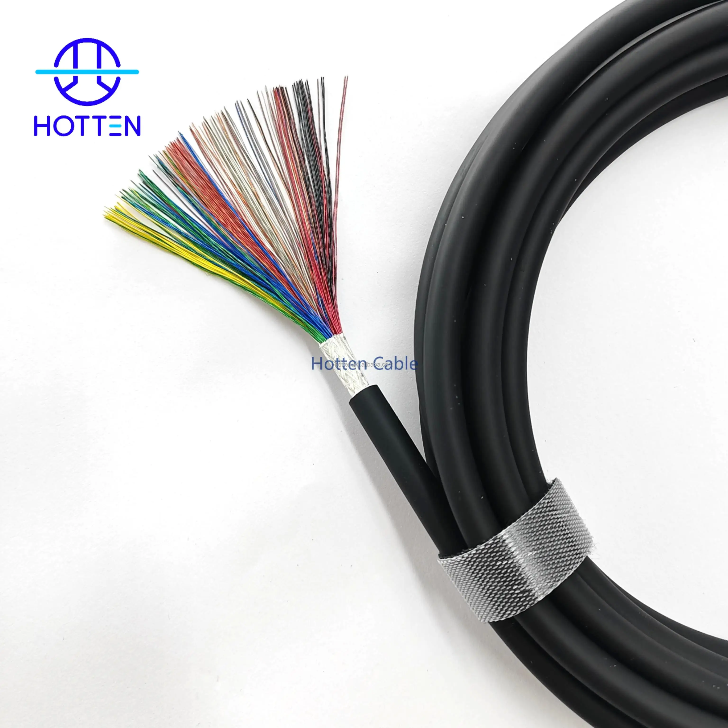 product pvcjacket lotus shaped foamed pfa insulation micro coaxial cable medical ultrasound probe cable 242x38awg od115mm-3