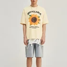 2021 Summer New Design Street Wear OEM Private Brand Men's Round-neck Hip Pop T Shirt Custom Printing
