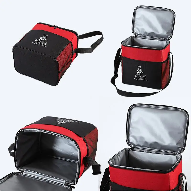 Hot Selling Camping Aluminium Foil Waterproof Thermal Lunch Tote Insulated Cooler Lunch Bag With Shoulder Strap