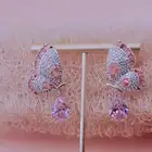 Fashion Earrings Butterfly Custom Fashion Women's Earrings With Rhinestones