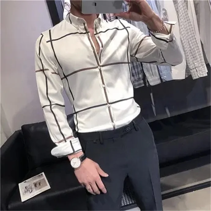 Wholesale high quality white shirt men long sleeve slim solid color professional business wear white men suit shirt