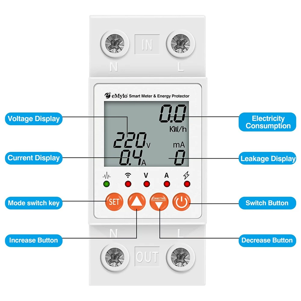 Emylo Iot Based Smart Energy Meter 220v Energy Consumption Smart Meter