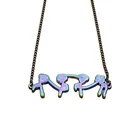 Necklace BTS-themed Rainbow Metal Necklace Wholesale Custom Bts Necklace