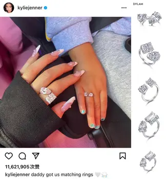 Dylam Hot Selling Kylie Kardashian Minimalist Stackable Chunky Ring Anillo 925 Sterling Silver 8A Cubic Zircon Wedding Rings