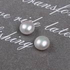Pearl Large Pearls 14-15mm AAAA Grade Large Size Freshwater White Button Pearl Beads In Pairs Wholesale