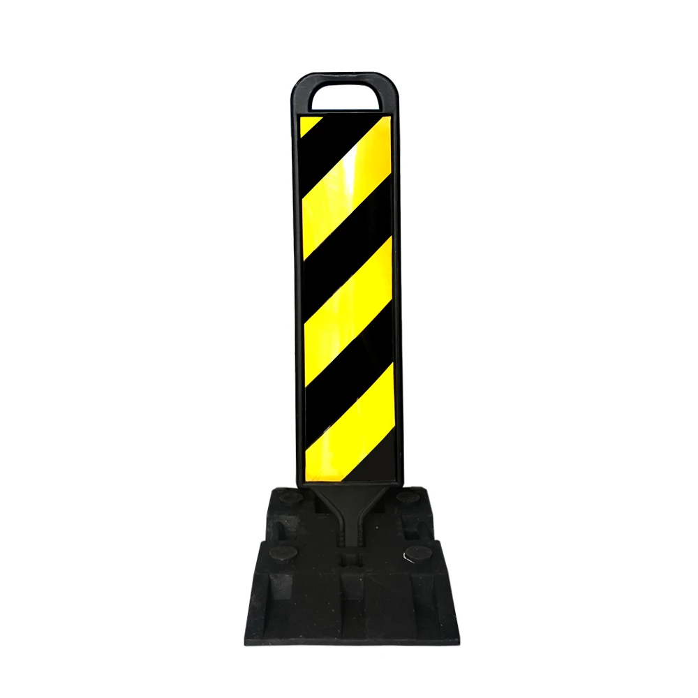 Highway Road Safety PVC Guide Board Lane Divider Traffic Warning Delineator Panel with Black Rubber Base factory