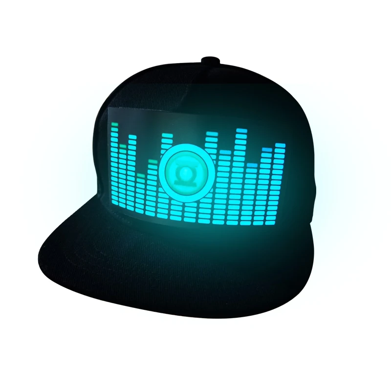 led sound activated hat