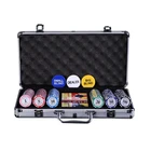 Poker Customized 300 Pieces Of Poker Chip Set Crown Poker Chip Set With Aluminum Shell Packaging