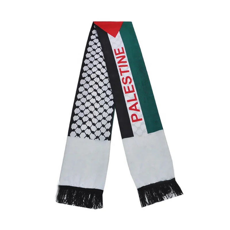 Palestine pays Léger Drapeau Imprimé Tricot Style Écharpe 8"x60" 