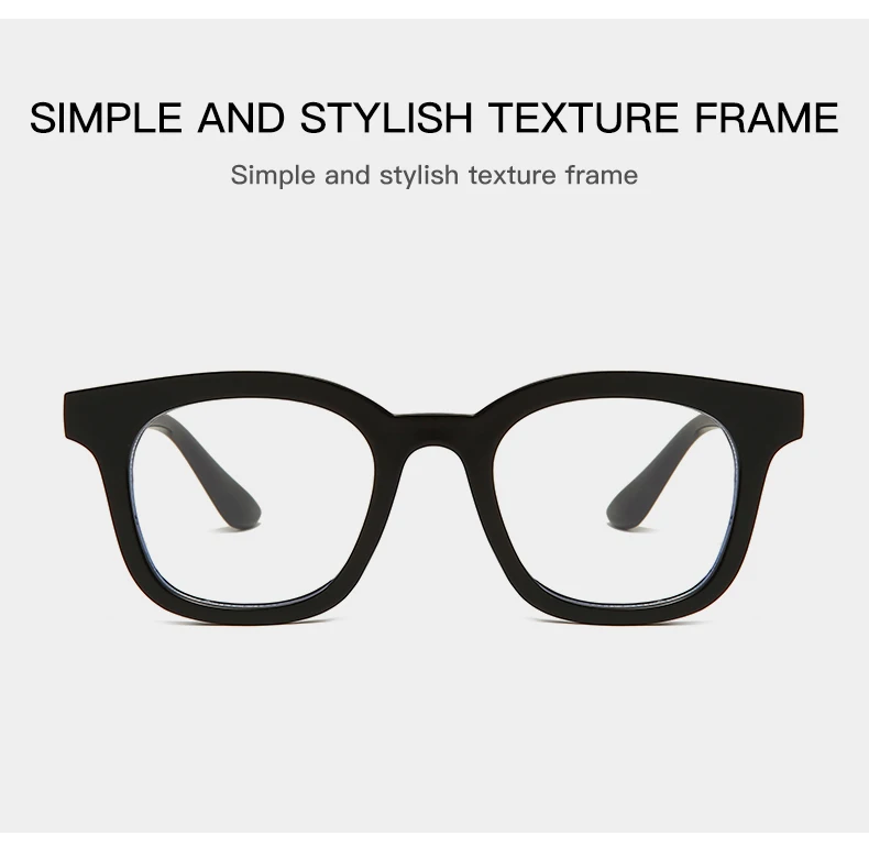 Women Fashion Square Frame Classic Eyewear Retro Decorative Men Anti