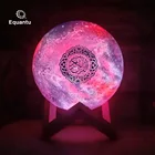 Mp3 Quran Mp3 Colorful Galaxy Touch Moon Lamp Quran Learning Speaker Al Digital Led Mp3 Quran Player