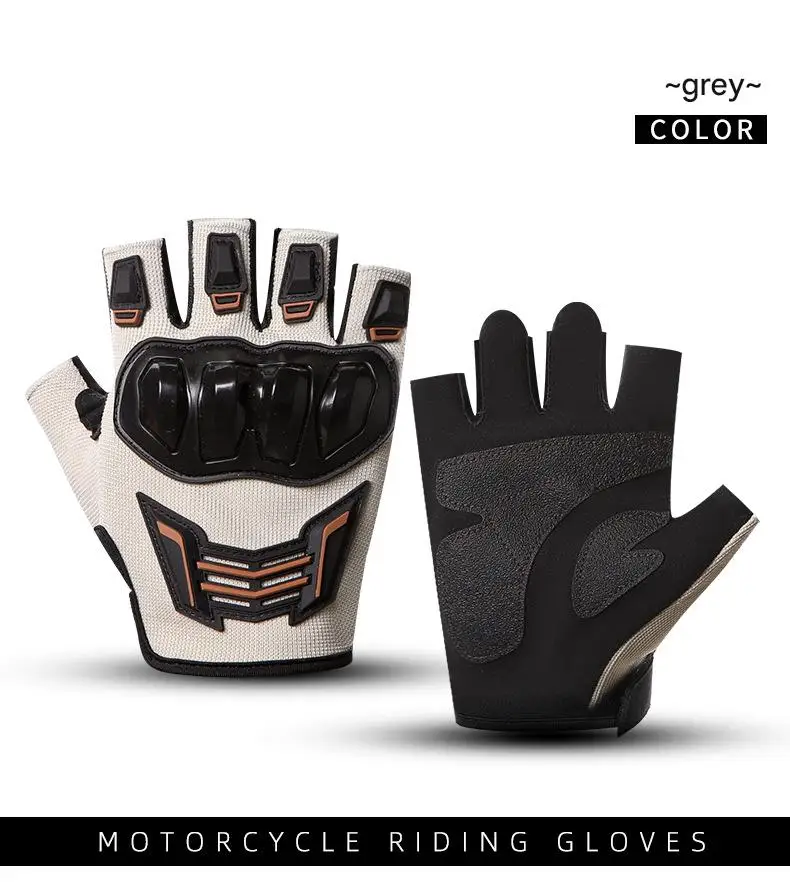 Men's Half-Finger Summer Gloves for Outdoor Racing Anti-Slip Breathable Riding Gear High Wear-Resistance for Motorcycle Racing