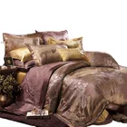 Small MOQ Wholesale Price Silk Jacquard Comfortable Bedding Set Bed Sheet