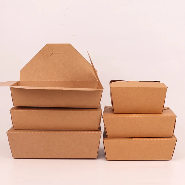 Large Storage Cones Takeaway Food Grade Cardboard Packaging Soup Kraft Box Food Packaging