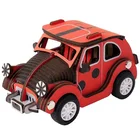 Activity Wholesale Red Car Model Ornaments Odorless Wooden Jigsaw Puzzle Game Activity Educational Toys