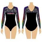 Dance Long Sleeves Children Gymnastics Leotards In Dance Training Sports Gymnastics Leotards Mesh