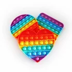 Toys Yellow Square Among Us Mini Rainbow Fidget Sensory Toys Kids Small Silicone Rainbow Circle