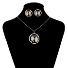 Fashion Gift Earrings Fashion Elegant And Versatile New Valentine's Day Gift Girl Pendant Earrings Two-piece Set