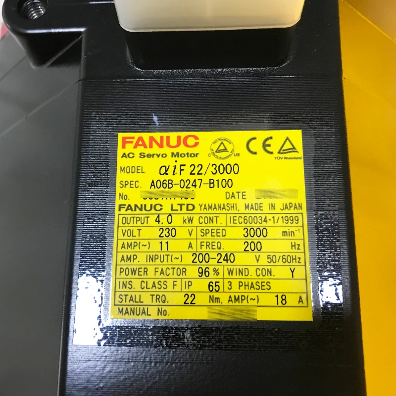 Đã Thử Nghiệm A06B-0247-B100 Fanuc Động Cơ Servo AC Tốt