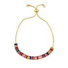 Beads Gemstone 18k Bracelet YS Jewellery Adjustable 18k Gold Plated Healing Crystal Beads Bracelet Gemstone