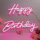 Wedding Fast Delivery Custom Led Light Neon Sign No Moq Wedding Supplies Led Happy Birthday Decoration