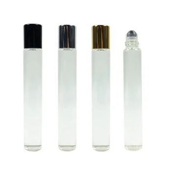 Wholesale clear Attar 10ml Perfume Roll on Bottle empty Roller Bottles for essential oils eye cream