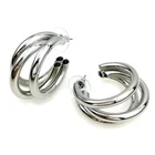 Earrings 18k Gold Silver Multi Layers Hoop Earrings For Women 18k Gold Extra Large Gold Hoop Earrings