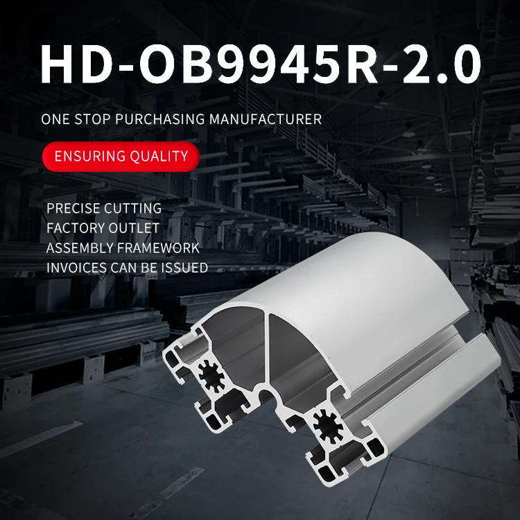 9945R Industrial Section Aluminum Profile Anodized  Applications Features Square Bending Punching manufacture