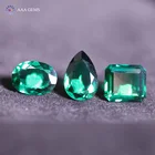 Hydrothermal Emerald Green Gemstone Pear Cut Colombia Emerald Green Synthetic Lab Created Gemstone Hydrothermal Emerald