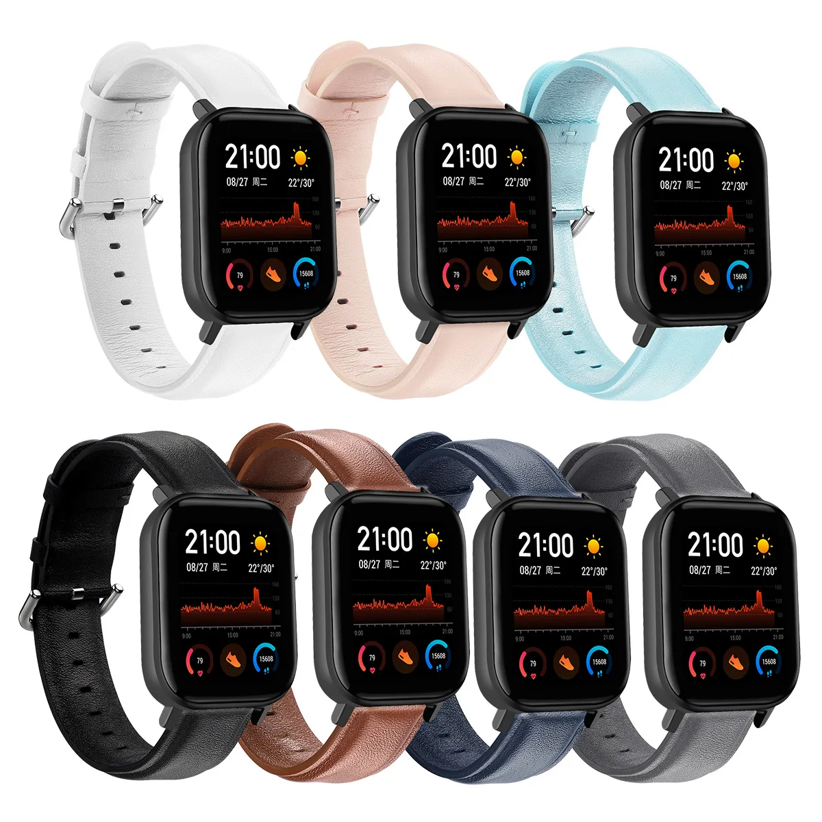 Genuine Leather Watchbands For Xiaomi Huami Amazfit Zip Colourful Leather  Watch Strap Bracelet - Buy Genuine Leather Watchbands For Xiaomi Huami Amazfit  Zip,For Xiaomi Huami Amazfit Zip Colourful Leather Watch Strap  Bracelet,Genuine