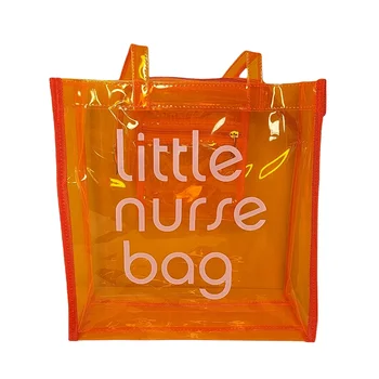 Transparent Tote Accept Custom Fashion Luxury Clear PVC Shopping Bag Little Nurse Tote Bags Plastic Totes Hand Bags