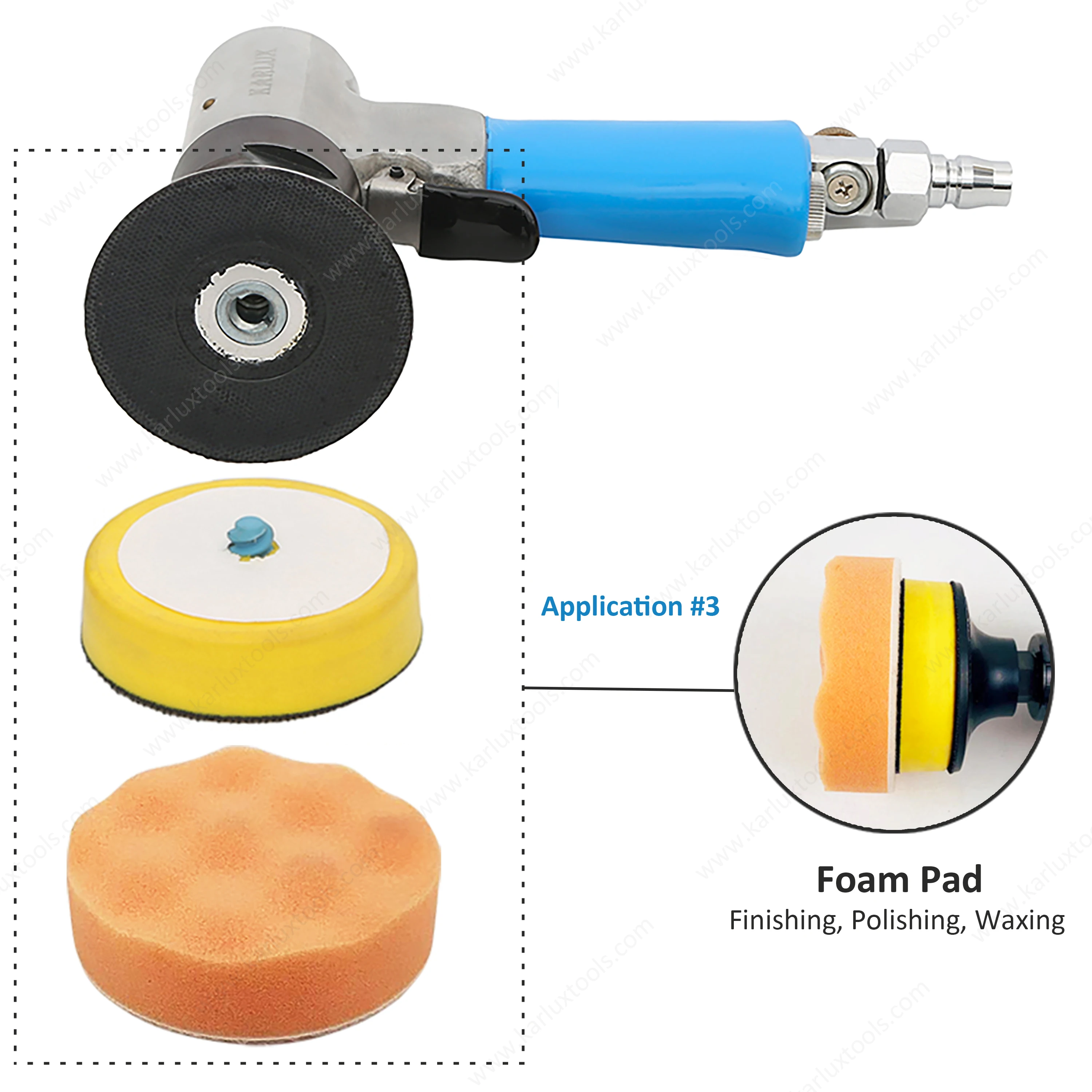 3 Inch Buffer Polisher Lightweight Rotary Car Polisher Wax Machine For