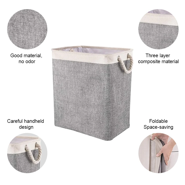 Laundry Hamper with Handles Portable Collapsible Dirty Clothes Basket Folding Laundry Basket