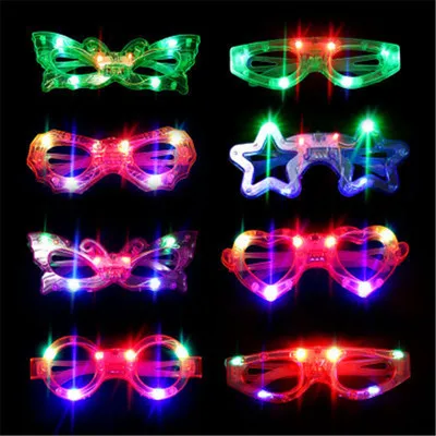 100 PCS Light-Up Star Glasses LED Flashing Blinking Multicolor Shades Rave Party 