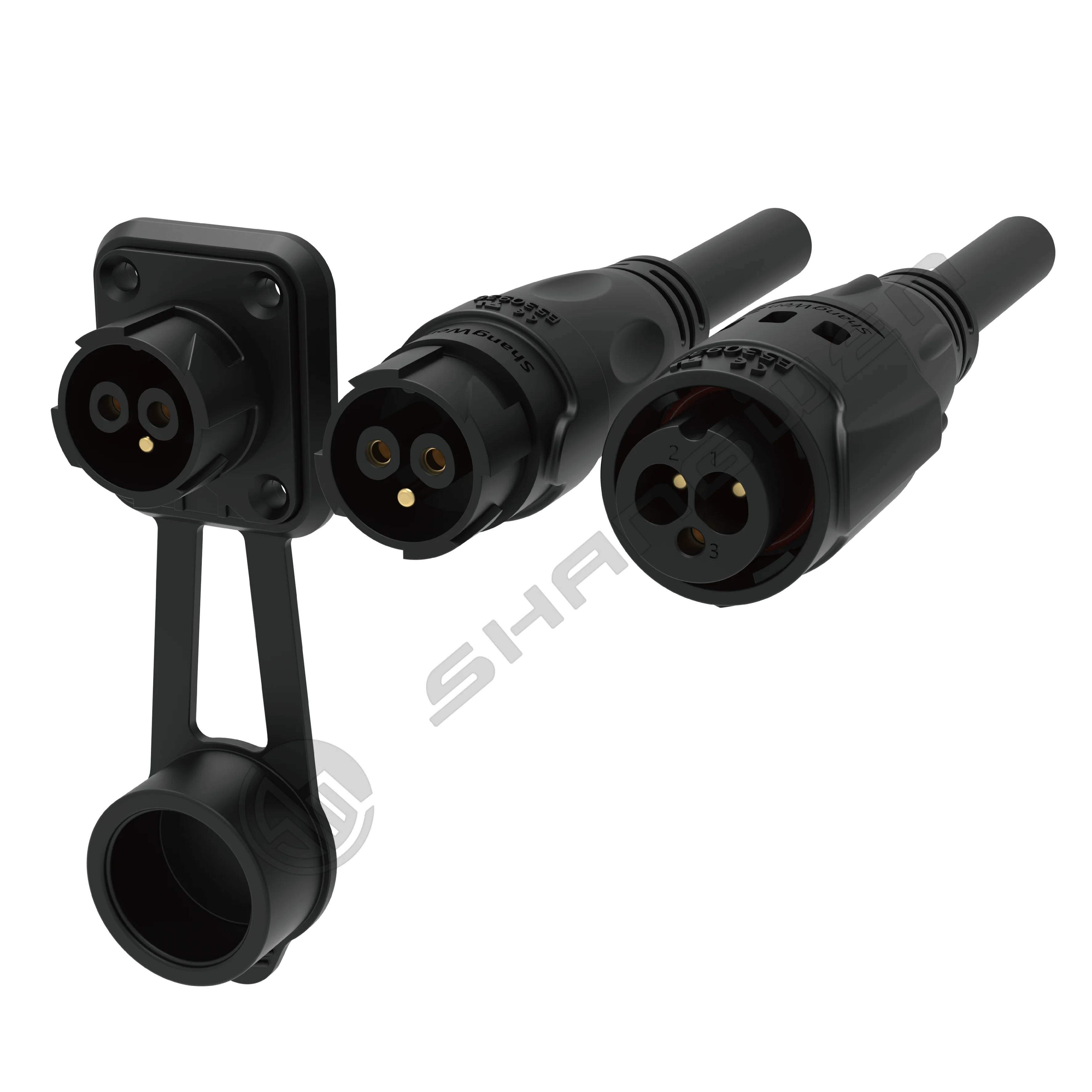 Power Input Push-pull Self-locking Connection Industrial 3 Pin Self-Locking M19 3 Pin IP67 Male Female Waterproof Connector