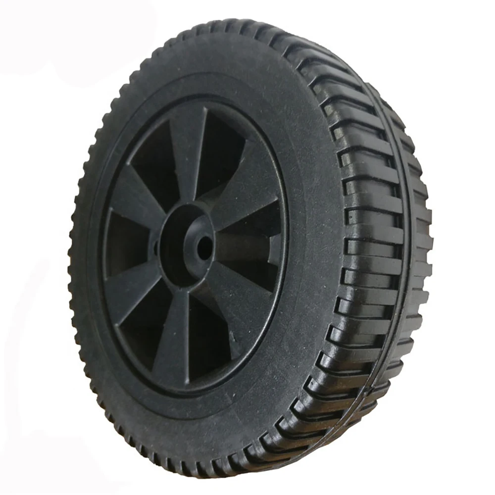 BBQ X2 DIY 13mm bore Plastic wheel with black treaded tyre NEW Wheel 200mm 