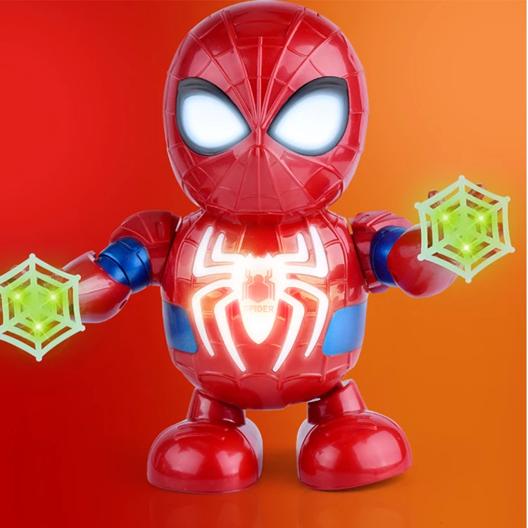 UK Marvel Avengers 4 Dancing Toy Heroic Spider-Man Dancing With Music Light Gift 