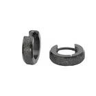 Earrings Men Earrings HYH Stainless Steel Matte Black Hoop Earrings For Men