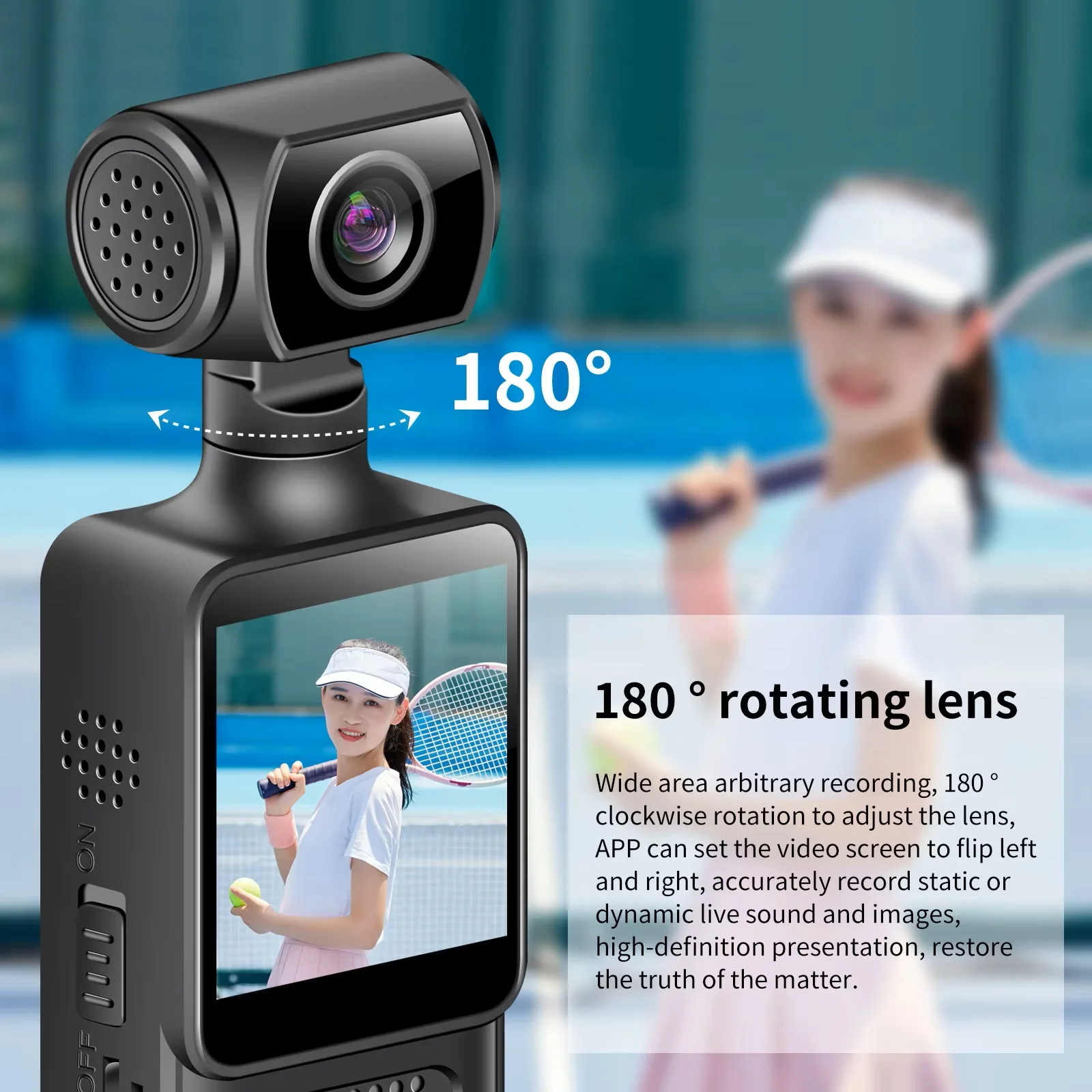 180度旋转镜头防抖4g相机迷你口袋2k运动相机摄影